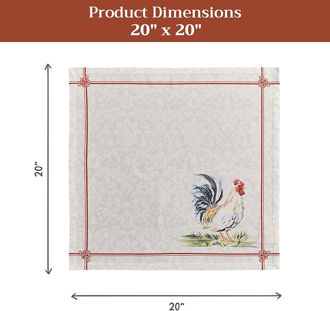 Maison d' Hermine Cloth Napkins Set of 4 100% Cotton Everyday Reusable Square Napkins Cloth Washable, Dinner, Party, Wedding, Restaurant, Spring/Summer (Campagne, 20" x 20") | Everyday Square Napkins Cloth Washable Dinner Party Wedding Restaurant Hotel... - Image 7