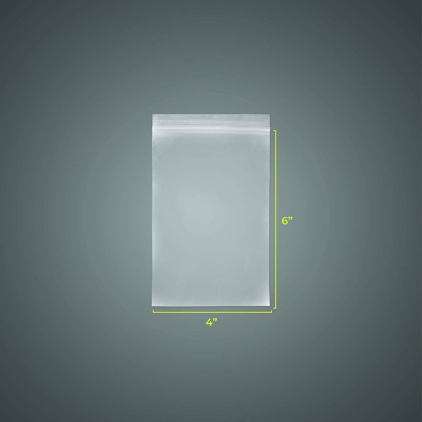 SNL Quality Zipper Lock Reclosable Clear Disposable Plastic Bags, Strong | 4" X 6" - 2 MIL - 100 Bags