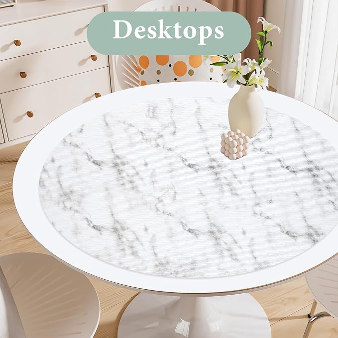 2-Layer Drawer and Shelf Liner for Kitchen Cabinet: 23.6in X 40Ft Non Slip | Waterproof Shelf Paper Non Adhesive Refrigerator Liners White Marble Easy Liners for Bathroom with Knife Tape Measure - Image 6