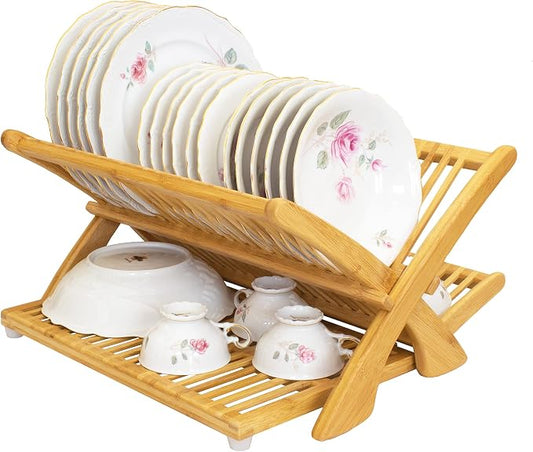 Totally Bamboo Eco Collapsible Bamboo Dish Drying Rack by TotallyBamboo