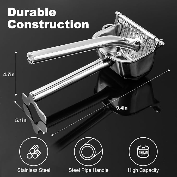 Large Lemon Squeezer, 304 Stainless Steel Citrus Juicer, Heavy duty Manual Juicer For Citrus, Orange, lemon and Other Fruit - Image 7