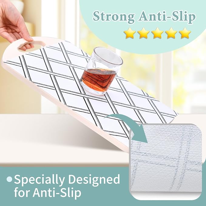 Drawer and Shelf Liner for Kitchen Cabinet: 17 in X 30 Ft Non Slip | Shelf Paper Non Adhesive Refrigerator Liners Black and White Squares Easy Liners for Bathroom - Image 2
