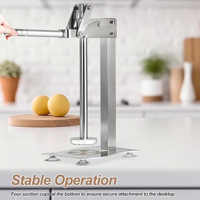 Stainless Steel Manual Lemon Squeezer Press, Heavy Duty Nut & Lemon Smasher Machine, Orange Citrus Fruit Juicer Crusher with Labor-Saving Handle & Suction Cups for Fruit Nut - Image 4