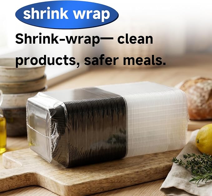 48oz Bento Boxes with Lid - Shrink-Wrapped Ready to Use 40 Pack | Leak proof No Pre-Wash BPA Free PP | Freezer to Microwave Safe | Commercial Black Food Storage To Go Containers - Image 3