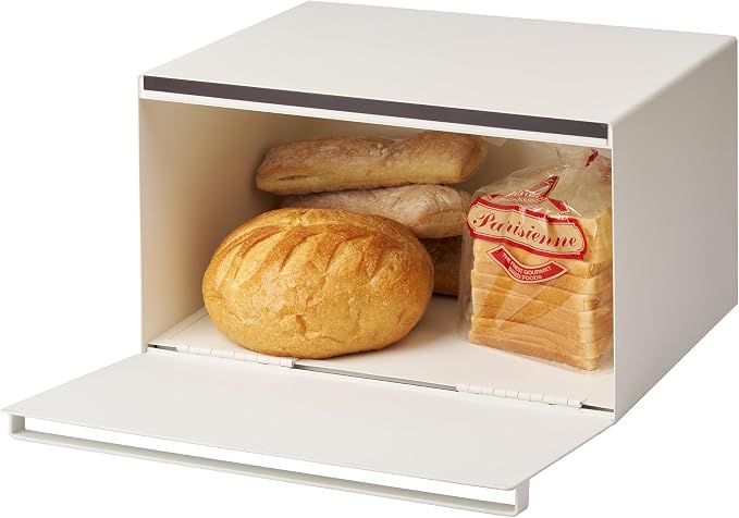 YAMAZAKI Home Tower Bread Box Keeper Holder Container, Metal Bread Holder Saver, Slim Space Saving Counter Storage - Horizontal - Steel | Sleek metal bread holder and saver container. Slim, space-saving design fits countertops. Adds practical everyday ... by Unknown