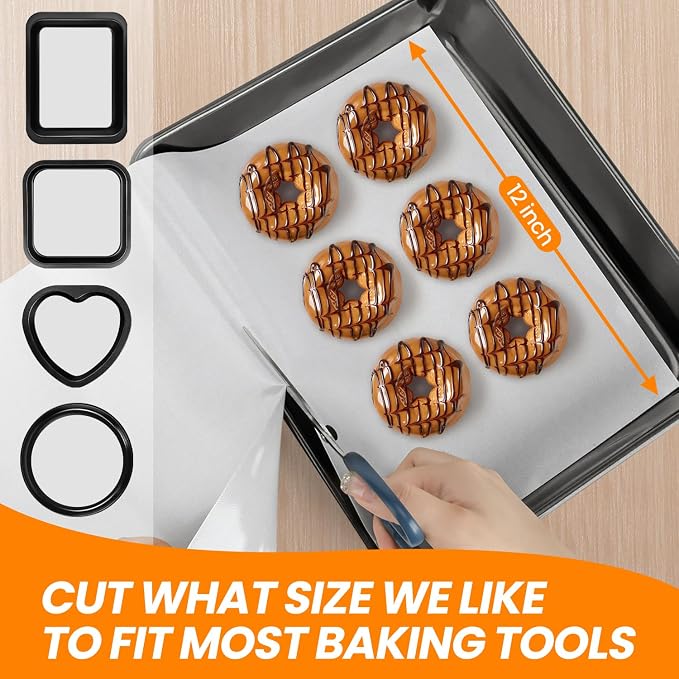 Silicone Baking Mat Roll -Non-Stick Dough Rolling Mat, Food Grade Pastry Baking Mat, Non-slip Silicone Kitchen Counter Mat, Reusable Air Fryer Mat, Washable Oil-Proof Refrigerator Liners - Image 3