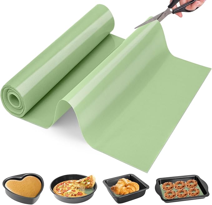 Silicone Baking Mat Roll - Non-stick Pastry Mat, Reusable Dough Rolling Mat Cookie Sheet, Non Slip Countertop Protector Mat, Counter Mat, Oven Mat by GoldeerkitchenBakingAccessoriesTools