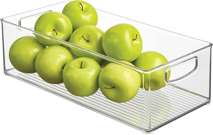 iDesign Stackable Storage Bin - Clear | Organizer Bin for Kitchen and Pantry, Made in USA by iDesign