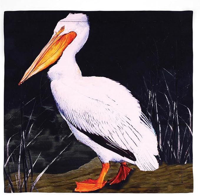 47th & Main Cloth Napkins Set of 4 Soft Absorbent Cotton Table Napkins for Dining, 18" x 18", Pelican by 47thMain