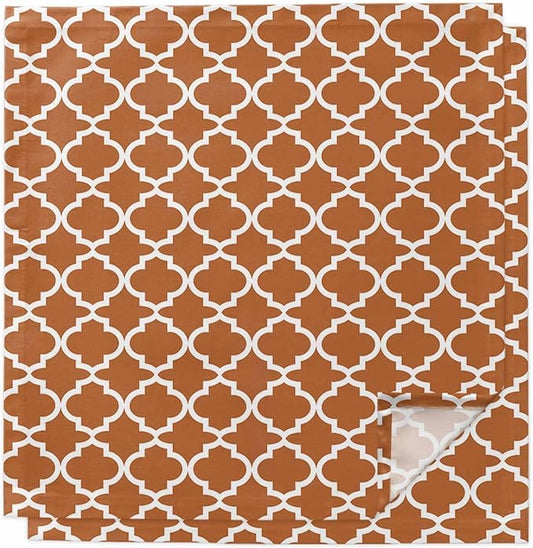 Cloth Napkins Set of 2-20x20 Inches, Orange Moroccon Washable Reusable Table Napkins, Farmhouse Country Minimalist Geometric Soft & Absortbent Dining Napkin for Party Wedding Hotel Restaurant by Unknown