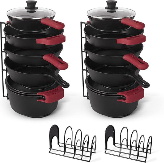 Cuisinel Pots and Pans Organizer for Cast Iron, 15" Skillet Rack, 2 Pack by Cuisinel