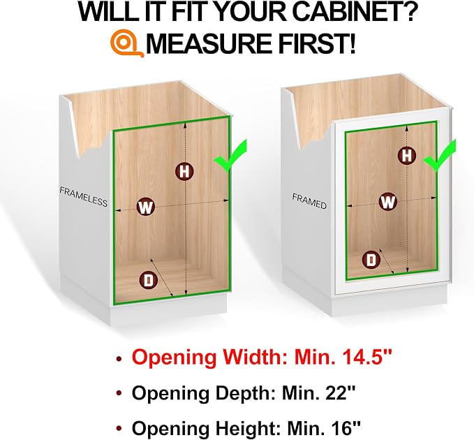 2-Tier Cabinet Pull Out Shelves, 14" W x 22" D, Chrome | Heavy-Gauge Wire Kitchen Cabinet Organizer, 100 lbs Capacity, Ball-Bearing Glides, Min 15" Opening, For Tupperware & Bowls - Image 4