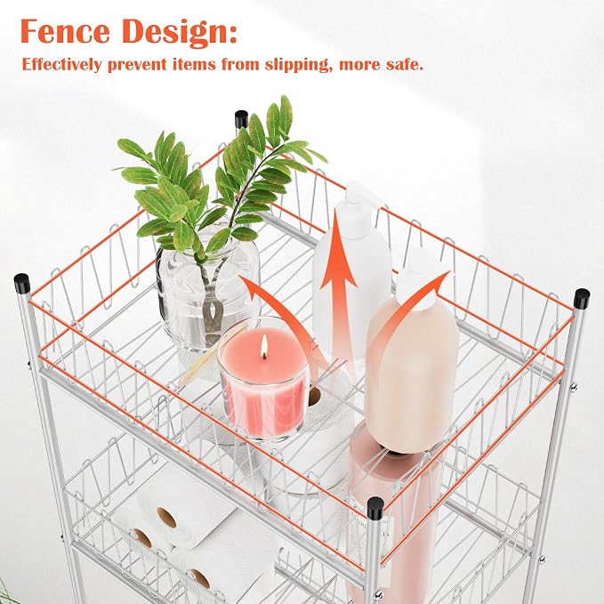smusei 5 Tier Water Bottle Storage Rack Metal Bottled Water Organizer for Floor Beverage Holder Stand for Floor, Drink Shelf for Kitchen Living Room, Space Saver - Image 4
