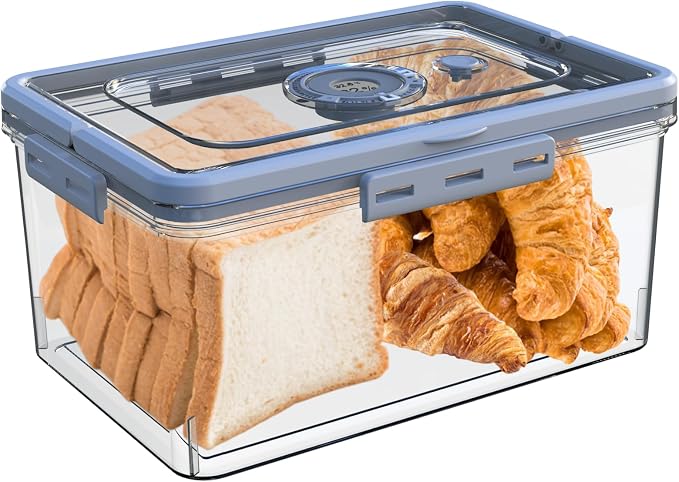 Bread Box With Digital Hygrometer, Portable Bread Boxes with Lid and Handle,New Upgrade Time Recording Bread Storage Container for Homemade Breads,Toast, Bagel, Donut and Cookies,Gifts for Mom Dad - Image 9