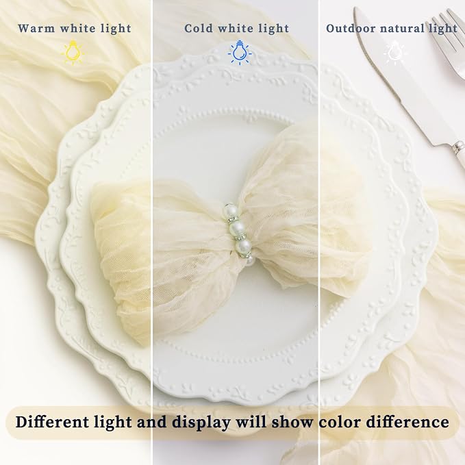 Beige 60 Pack Cheesecloth Napkins Washable 21x21 Inches Beige Cloth Napkins Set of 60 Dinner Table Napkins for Wedding Summer Bridal Baby Shower Rustic Boho Cotton Gauze Party Table Decor - Image 8