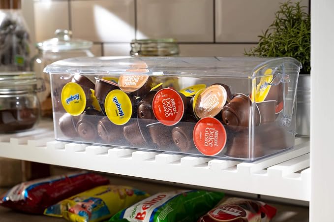 Pikanty Bread Box for Kitchen Countertop - 16 Inch Clear Plastic Storage Container with Hinged Lid, Keeps Loaves, Bagels, Buns, Rolls, Cookies and Crackers Fresh, Dishwasher Safe, Made in USA - Image 6