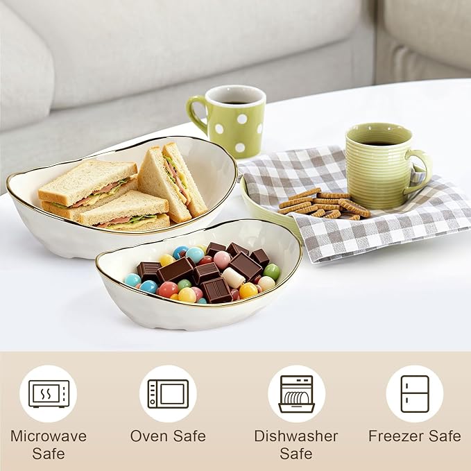 Fruit Bowl for Kitchen Counter - 3 Tier Ceramic Fruit Rack, Fruit Basket for Fresh Fruit&Veggies, Tiered Fruit Platter Serving Trays for Party - Image 3
