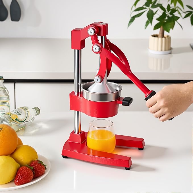Cast Iron Juicer,Commercial Hand Press Squeezer,Heavy Duty Countertop Citrus for Fresh Orange Lemon Juice with Stainless Steel Cup - Image 7