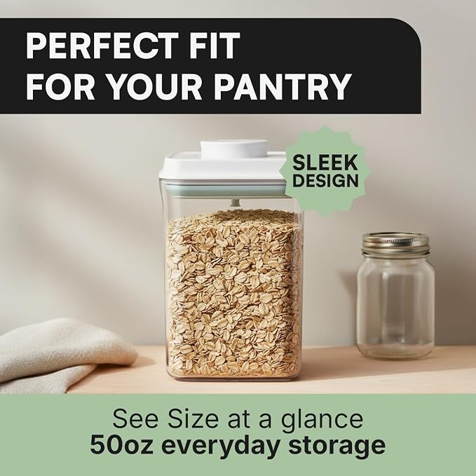 Bop Top Airtight Food Storage Containers | Pop-Top Lid | Multi-Pack | kitchen canister set, for flour, sugar, snacks, pasta, baking - Image 5