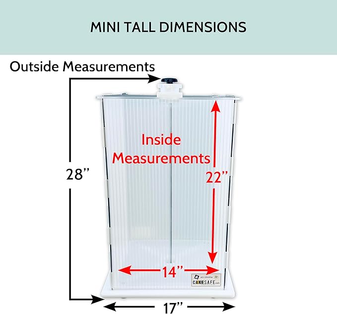 CAKESAFE Reusable Mini/Tall Cake Transporter, Clear Plastic Cake Carrier (14" W x 22" H) - Image 3