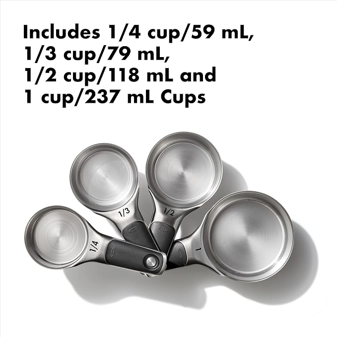 OXO Good Grips Stainless Steel Measuring Cups and Spoons 8-Piece Set,4 Cups and 4 Spoons,(Pack of 2) - Image 6