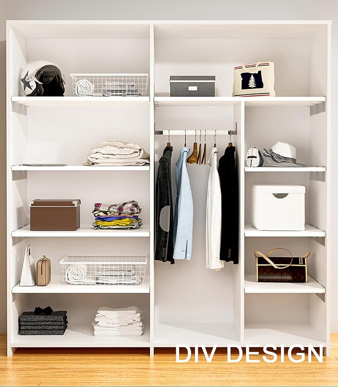 Expandable Closet Shelves, Adjustable Metal Closet Organizers and Storage Shelves for Wardrobe, Kitchen Pantry, Shoe Rack, (2 Pack,W11.81 x L: 17 "to 31") - Image 8