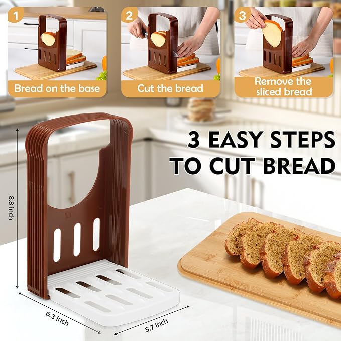 Teenyyou 2 Pcs Extra Large Bread Box with Slicer, Metal Bread Storage Container with Bamboo Cutting Board Lids, 2 Sizes Farmhouse Breadbox Set for Kitchen Countertop(Sage Green) - Image 3