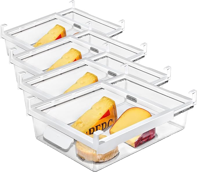 OXO Good Grips Fridge Undershelf Drawer 14 in - for Deli Meat, Cheese, Produce and More (Pack of 4) by Unknown