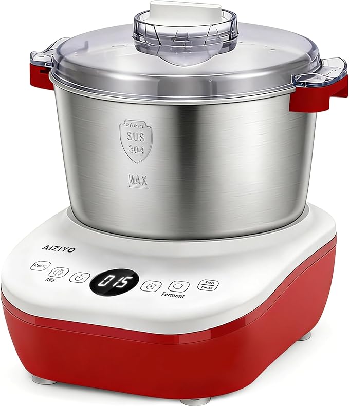 AIZIYO DoughChief, 7.4QT Dough Mixer, Dough Maker with Ferment Function, Bread Maker with 304 Stainless Steel Bowl, Removeable lid, Touch Panel Control, Proofing Box for Pizza & Bread by AIZIYO