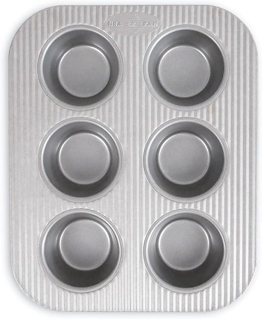 USA Pan Nonstick Toaster Oven 6 Cup Muffin Pan, Aluminized Steel by USAPan