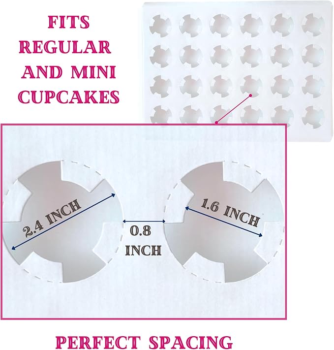 SEROJA 10 Pack Cupcake Boxes 24 Count with Lid - Stackable Cupcake Carrier for 240 Cupcakes, Sturdy Disposable Containers for Mini and Standard Cupcakes, Muffins & Pastries （20.1x13.8x4 Inch） - Image 4