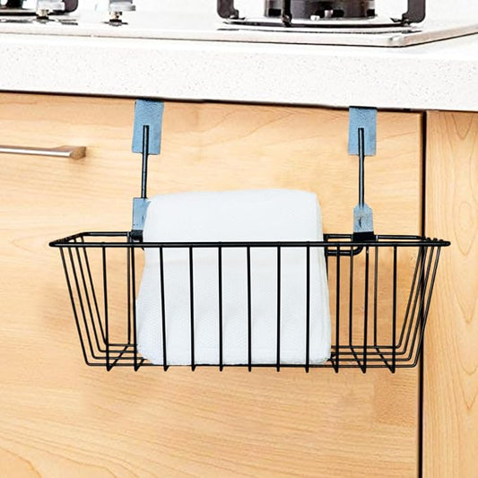 Go Hooked Metal Hanging Storage Basket Door Organiser (Assorted Colour) by Go+Hooked