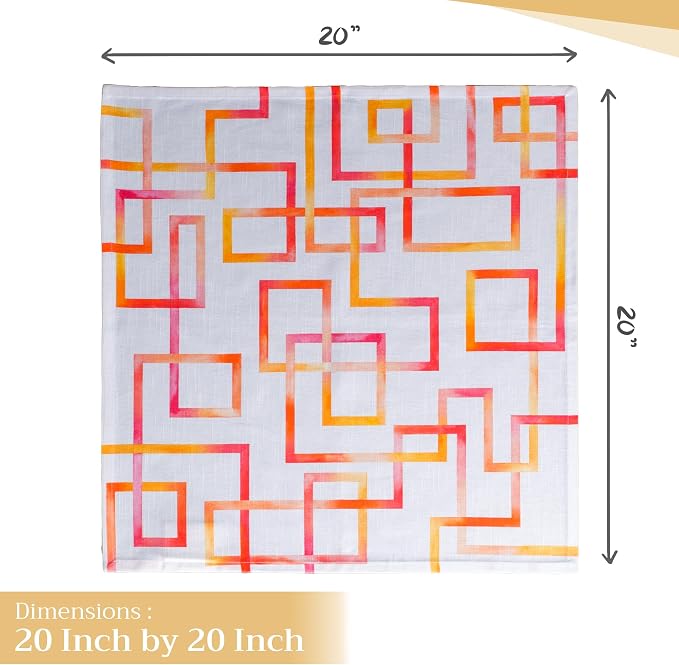 Maison d' Hermine Cloth Napkins Set of 4 Reusable 100% Cotton (20" x 20") | Everyday Square Napkins Cloth Washable Dinner Party Wedding Restaurant Hotel Kitchen Spring Summer - Summer Maze - Image 4