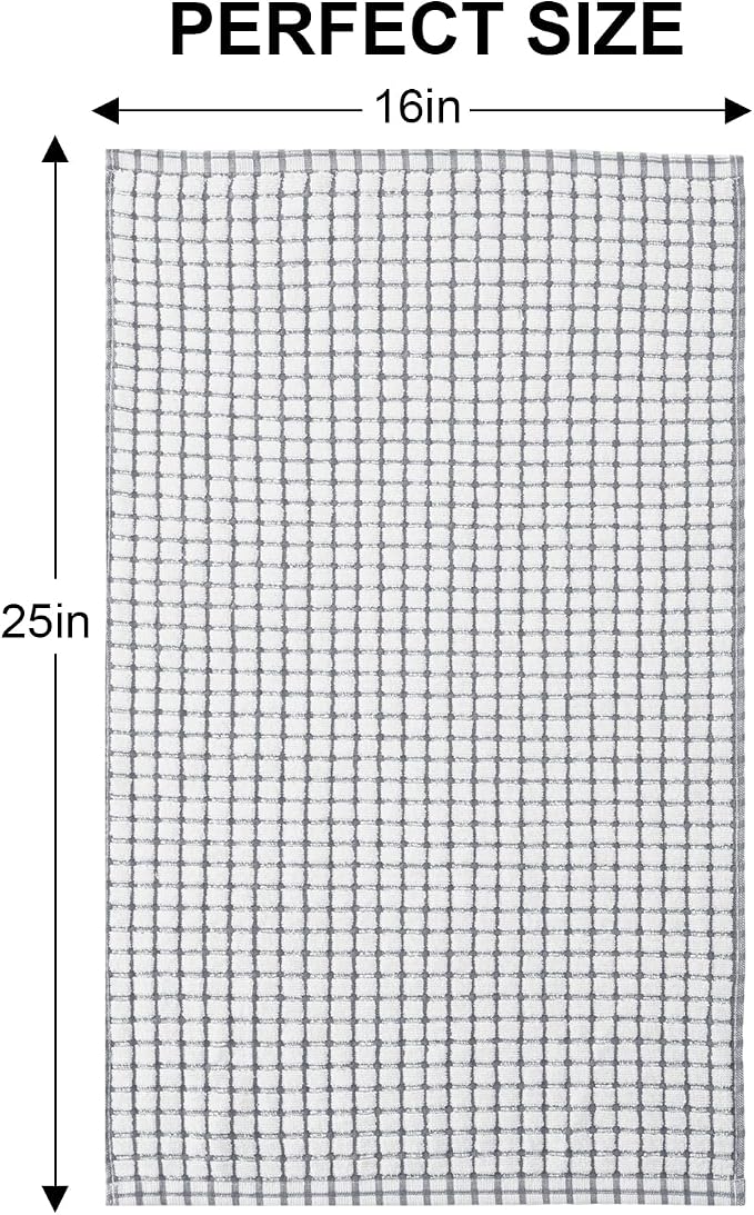 Kitinjoy Cotton 24 Pack Terry Kitchen Towels, Mix Color | 16 x 25 Inches Super Soft and Absorbent Dish Towels, Quick Drying hand towels for kitchen Drying - Image 6