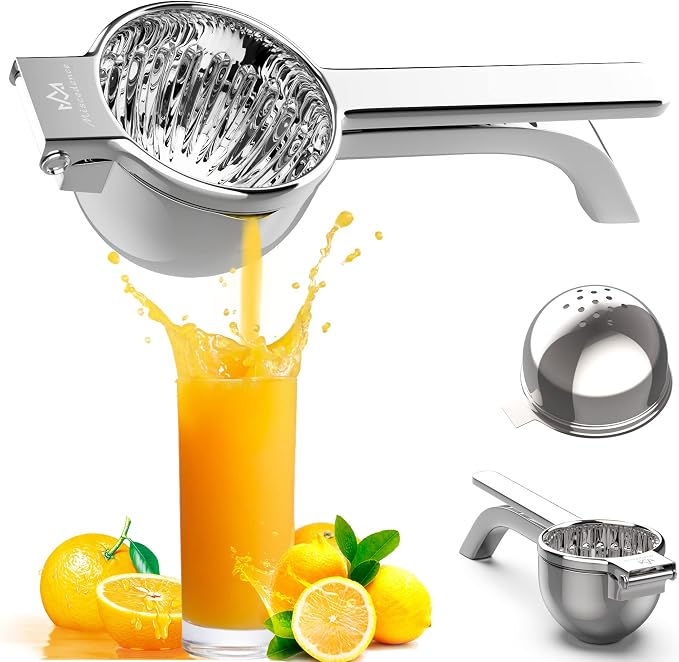 Large lemon squeezer, Manual Juicers stainless steel citrus juicer All Size Fruits Can Squeeze Juice, Large Yield, Suitable For Lemons, Oranges, Pomegranates, Grapes by Miscedence