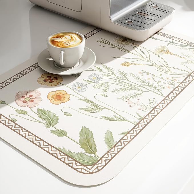 Vinyl Waterproof Placemats Set of 6 Rectangular,12"*17"-Serenity D | Wipeable Beautiful Print Place Mats,Stain Resistant,Heat Resistant,Everyday Meals,Kitchen,Dinning,Holiday,Decor - Image 4