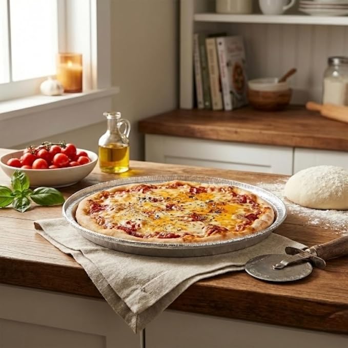 Disposable Aluminum Foil Pizza Pans, 20 Pack | 10 inch, Made in USA - Image 5