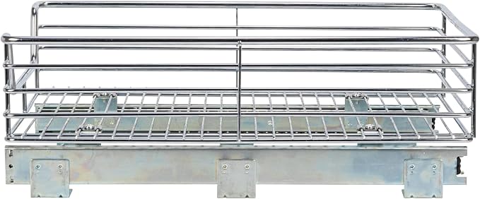 Household Essentials Chrome-Plated Steel Pull-Out Basket Organizer - Image 9