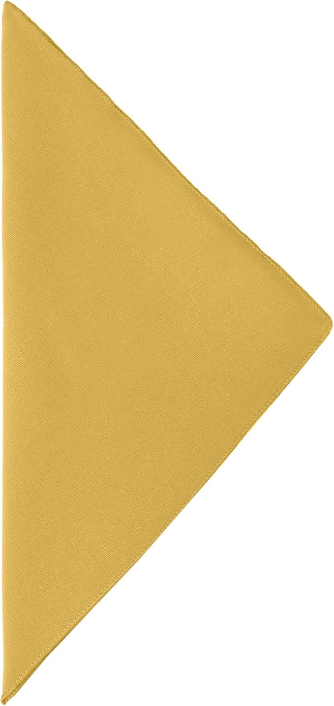 17x17-Inch Cotton-Feel Cloth Napkins, Gold, Set of 24 - Image 2
