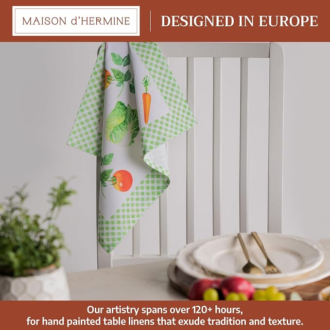 Maison d' Hermine Cloth Napkins Set of 4 Reusable 100% Cotton (18" x 18") | Everyday Square Napkins Cloth Washable Dinner Party Wedding Restaurant Hotel Kitchen Spring Summer - Farmers Garden - Image 2