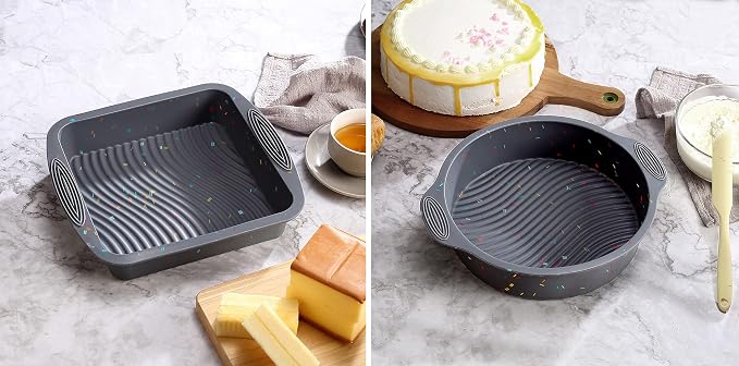 51PCS Silicone Bakeware Set Silicon Cake Molds Set For Baking, Including Baking Pan, Cake Mold, Cake Pan, Toast Mold, Muffin Pan, Donut Pan, And Cupcake Mold Silicone Baking Cups Set - Image 4