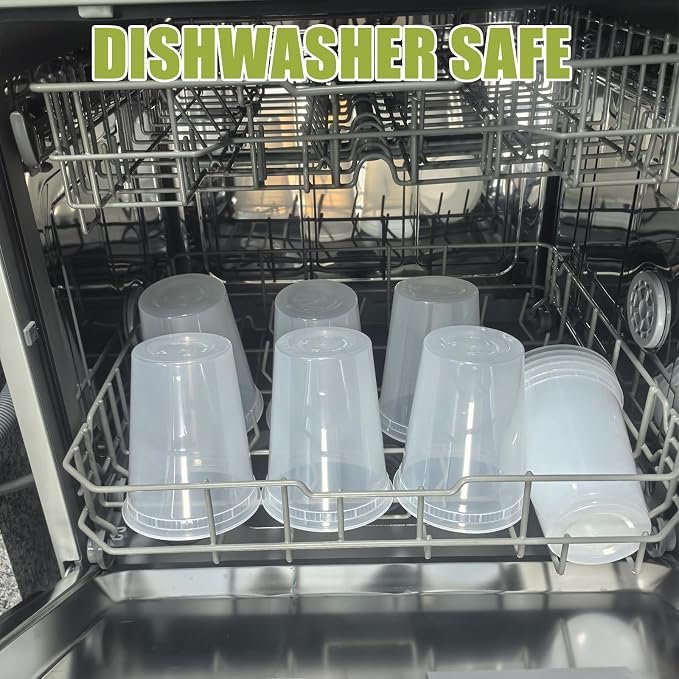 EASYTRIP [240 sets] 16oz Deli Containers with Lids，Food Storage Container with airtight lid，Plastic Soup Containers with Lids Meal Prep/BPA Free/Freezer Safe/Dishwasher Safe/Microwave Safe/Stackable - Image 6