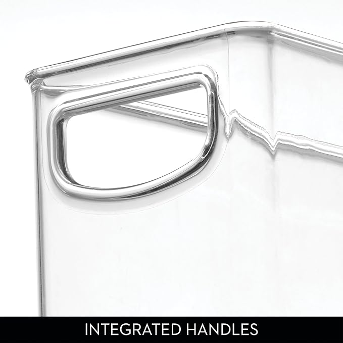 iDesign Stackable Pantry Bins with Handles, 4 Different Sizes, 5 Pack, Clear, Made in USA - Image 5