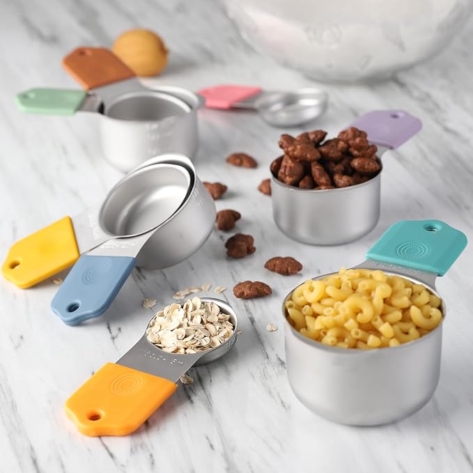 Magnetic Measuring Cups Set Stainless Steel Stackable Nesting Measuring Cup | for Measuring Dry and Liquid Ingredients - Image 6