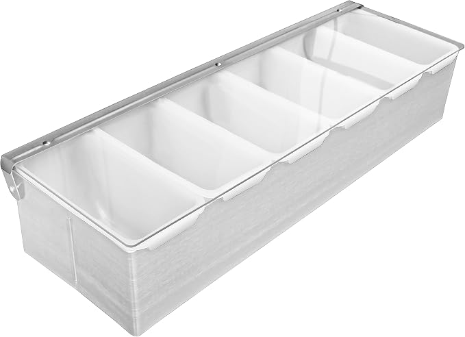 New Star Foodservice 48049 Stainless Steel Condiment Dispenser with 6 Compartments by NewStarFoodservice