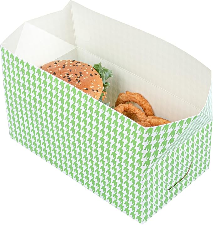 Restaurantware Takeout Box 400 Count 71 Ounces Paper Recyclable Container Disposable Lunch Box Spill-Resistant Food Box Fast Top Design Green - Image 8