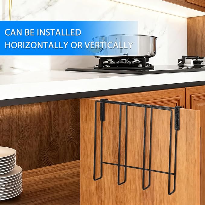 Hemoton Stainless Steel Kitchen Storage Rack, Black, 20 in - Image 5