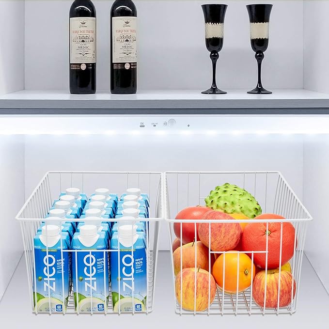 16inch Upright Freezer Organizer Baskets for 13-14,16-21 cu.ft Standup Freezer, Settle freezer chaos and reduce food waste effectively, Durable, Fully Use Space, Improve Air Circulate,Pack 6 - Image 6
