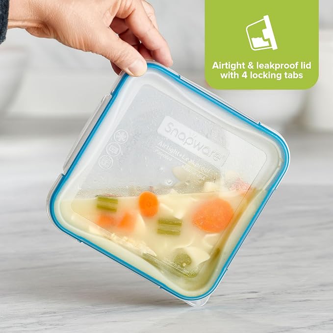 Snapware Plastic Total Solution (21-Pack) Large Food Storage Containers Set, Meal Prep Containers with Plastic BPA-Free Lids & 4 Locking Tabs, Microwave, Dishwasher, and Freezer Safe - Image 3