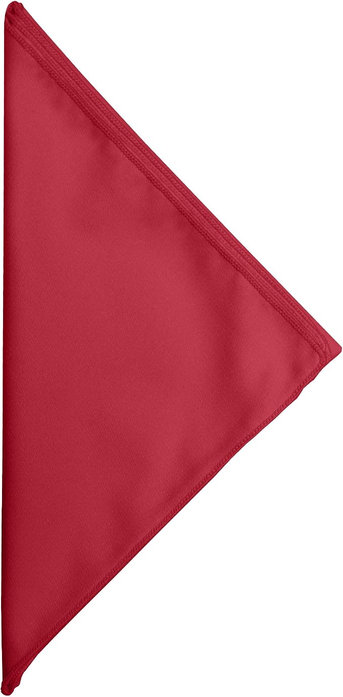17x17-Inch Square Twill Cloth Napkins, Red, Set of 12 | Bulk Case of 1 Dozen, Poly-Cotton, 50% Cotton / 50% Polyester Fabric, Diagonal Twill Weave, Soft Cotton Hand - Image 2